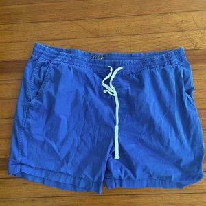 J Crew Sportsman Drawstring Casual Shorts XL Blue